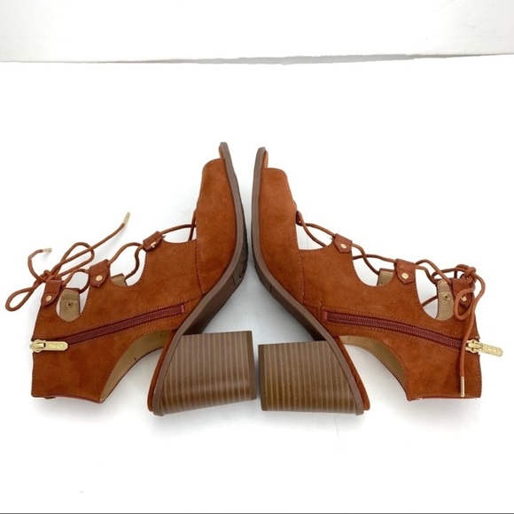 CIRCUS by Sam Edelman Kiera Ghillie Ankle lace up Bootio in Tan - Picture 7 of 9